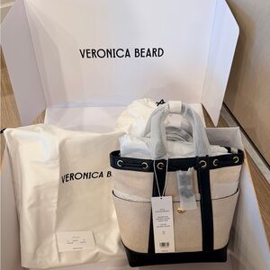 Veronica Beard Black and Cream Tote